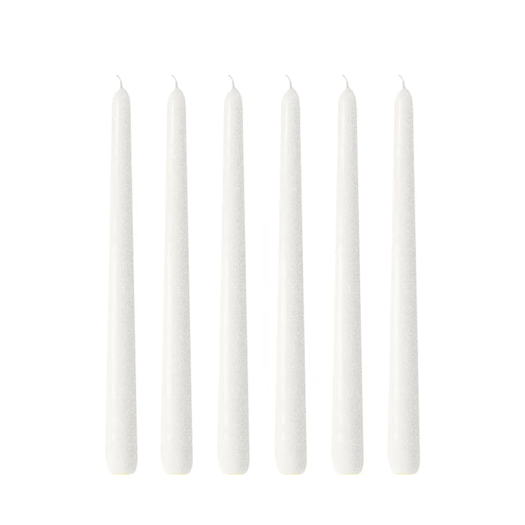 Herrenhauskerzen 30 cm 6er-Pack, Perlweißer Glanz Hilke Collection