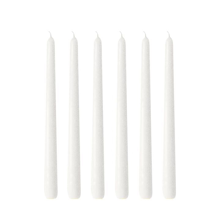 Herrenhauskerzen 30 cm 6er-Pack - Perlweißer Glanz - Hilke Collection