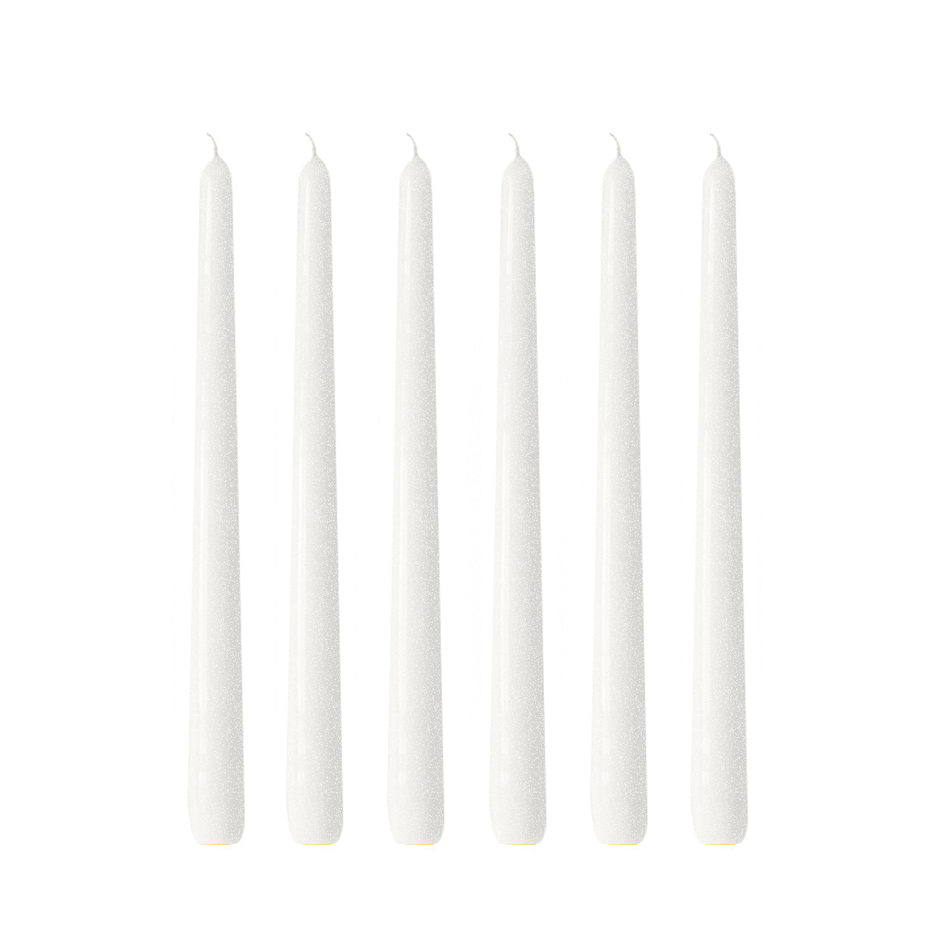 Hilke Collection Herrenhauskerzen 30 cm 6er-Pack Perlweißer Glanz