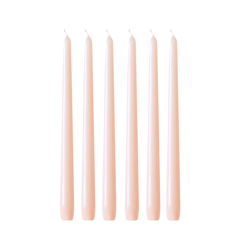 Hilke Collection Herrenhauskerzen 30 cm 6er-Pack Rosa Glanz