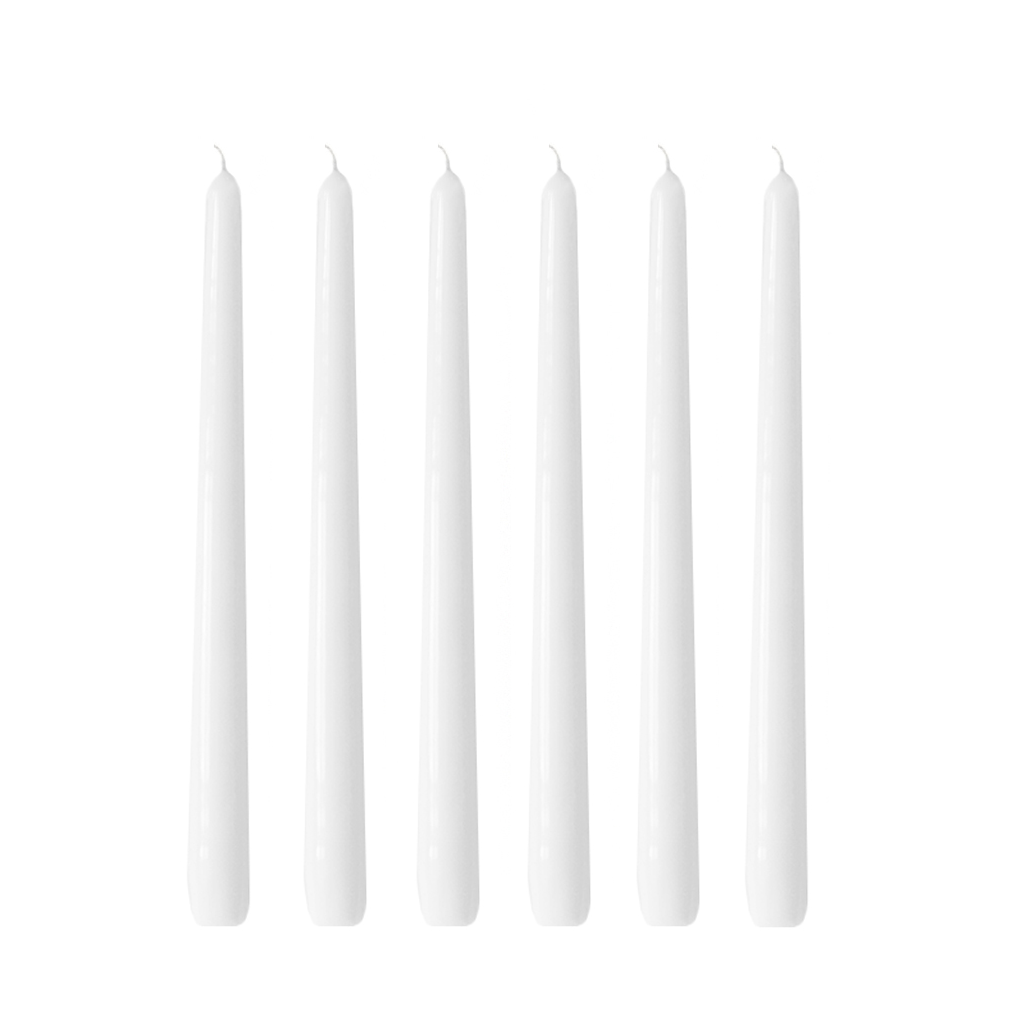 Hilke Collection Herrenhauskerzen 30 cm 6er-Pack Weißer Glanz