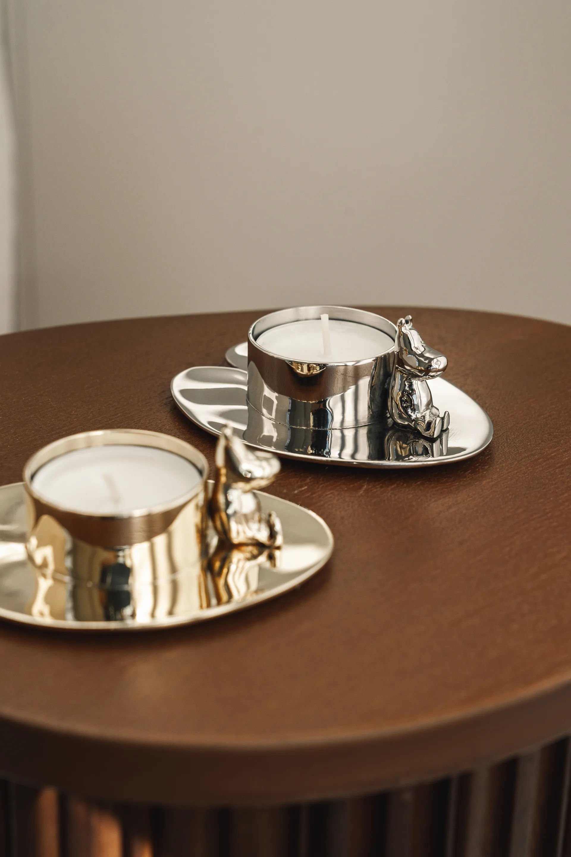 Hilke X Mumin No.3 Kerzenhalter, Vernickeltes Messing Hilke Collection