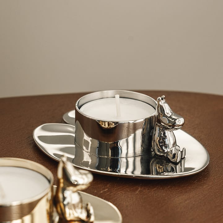 Hilke X Mumin No.3 Kerzenhalter, Vernickeltes Messing Hilke Collection