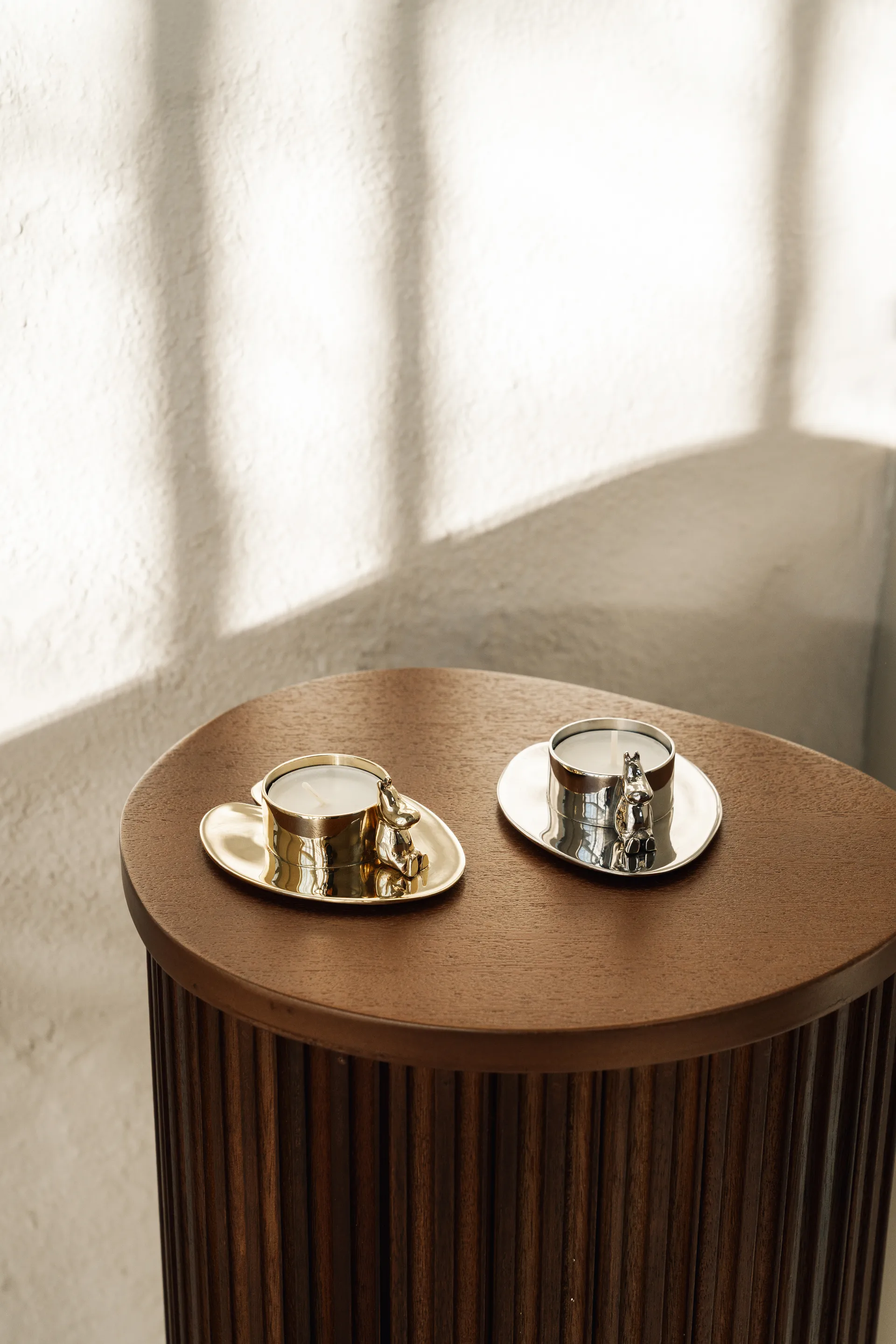 Hilke X Mumin No.3 Kerzenhalter, Vernickeltes Messing Hilke Collection