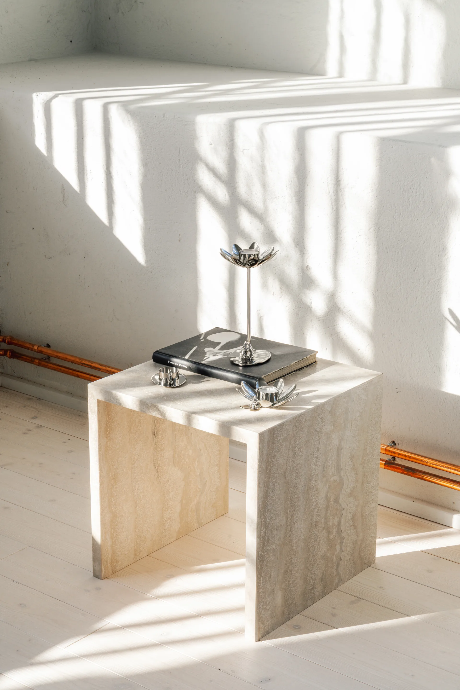 Hilke X Mumin No.3 Kerzenhalter, Vernickeltes Messing Hilke Collection