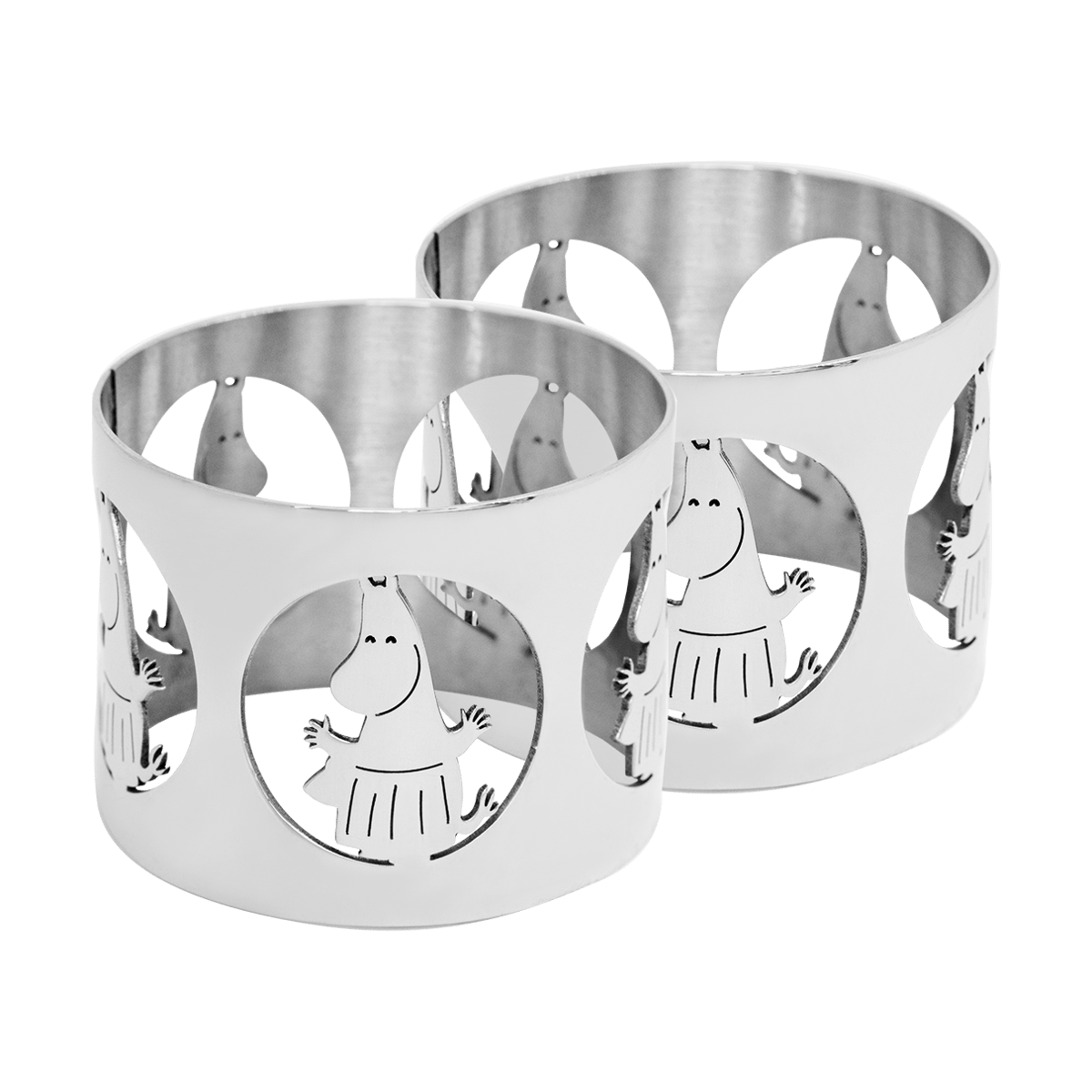 Hilke Collection Hilke X Mumin Serviettenringe Moominmamma 2er-Pack Vernickeltes Messing