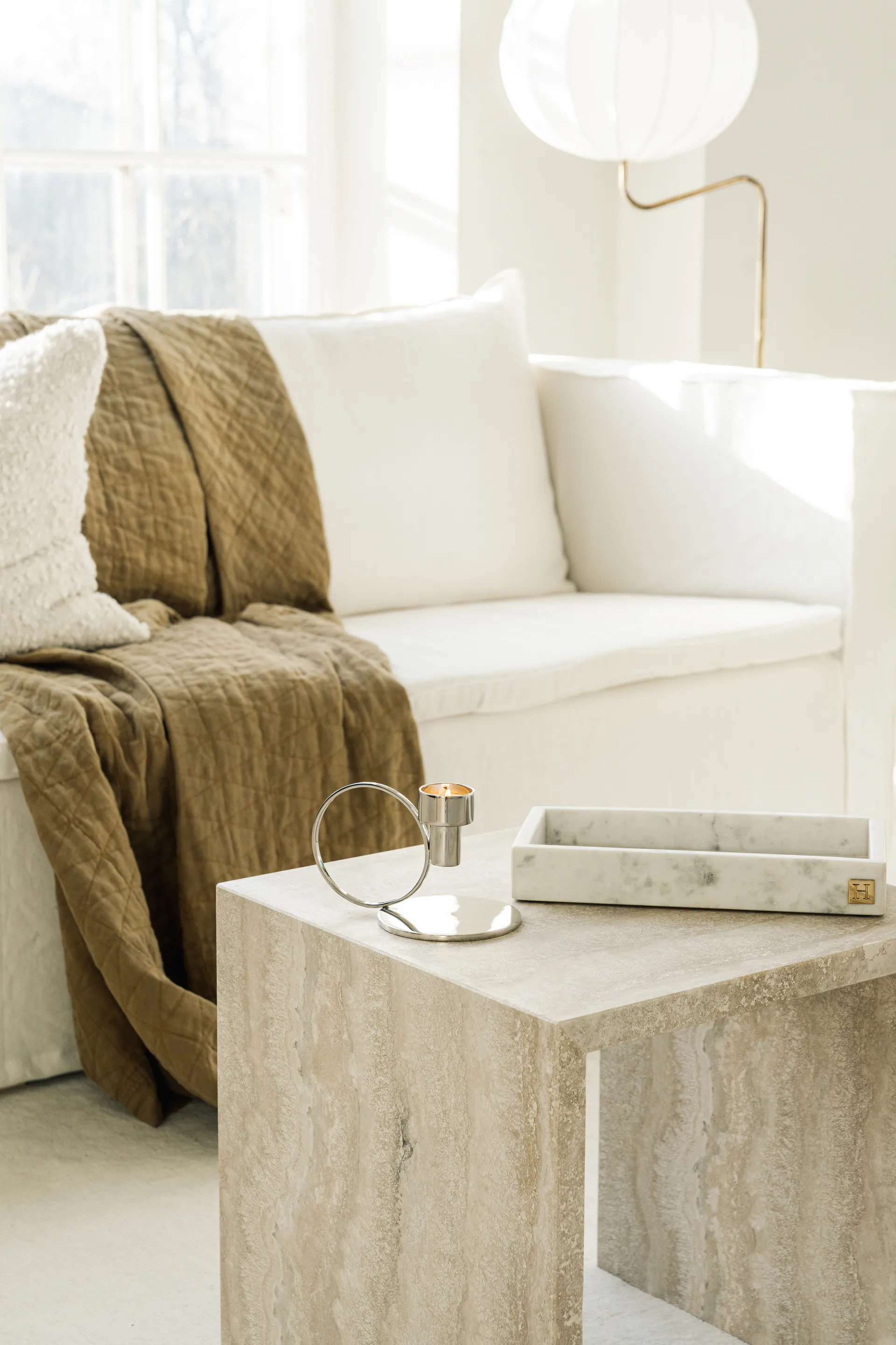 Insieme Kerzenhalter, Vernickeltes Messing Hilke Collection