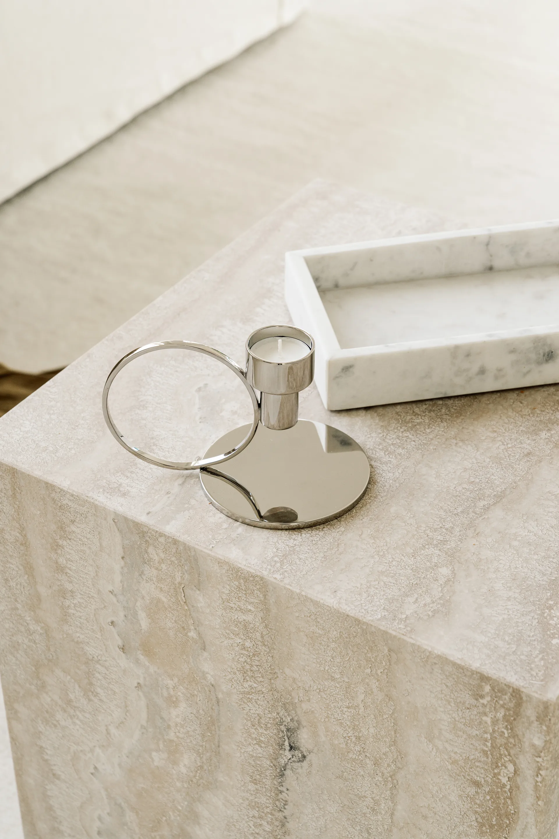 Insieme Kerzenhalter, Vernickeltes Messing Hilke Collection