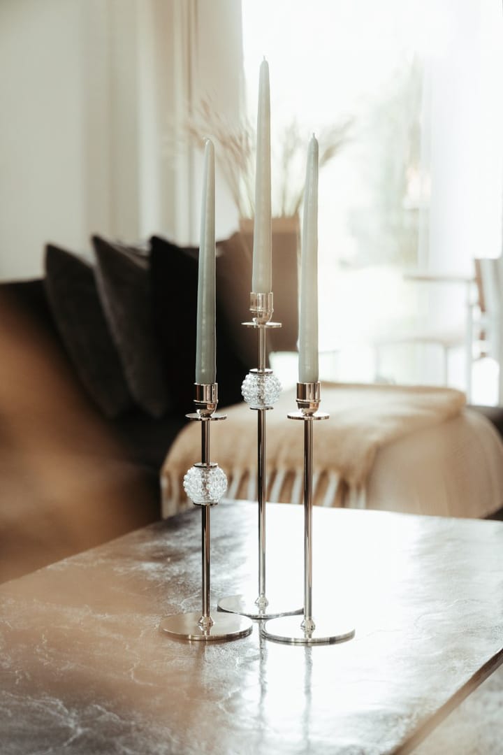 La Luna Kerzenhalter 40cm - Vernickeltes Messing und Glas - Hilke Collection