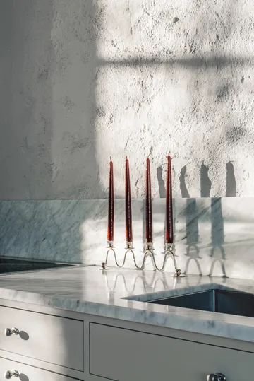 Lignano Sabbiadoro Adventsleuchter - Vernickeltes Messing - Hilke Collection