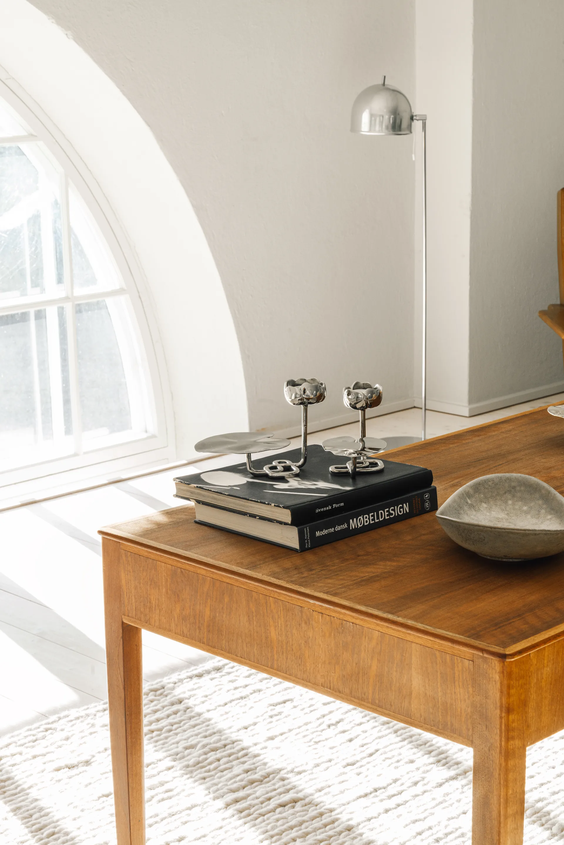 Ninfea No.1 Kerzenhalter, Vernickeltes Messing Hilke Collection