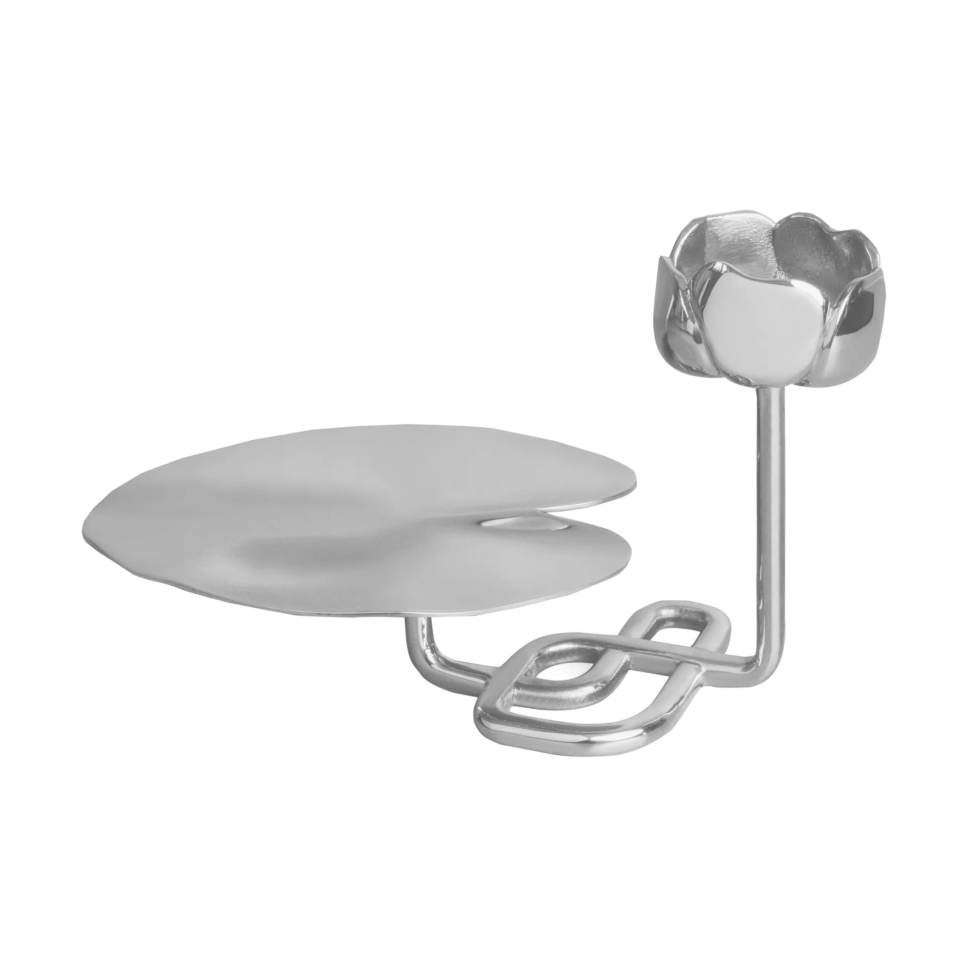 Ninfea No.2 Kerzenhalter, Vernickeltes Messing Hilke Collection