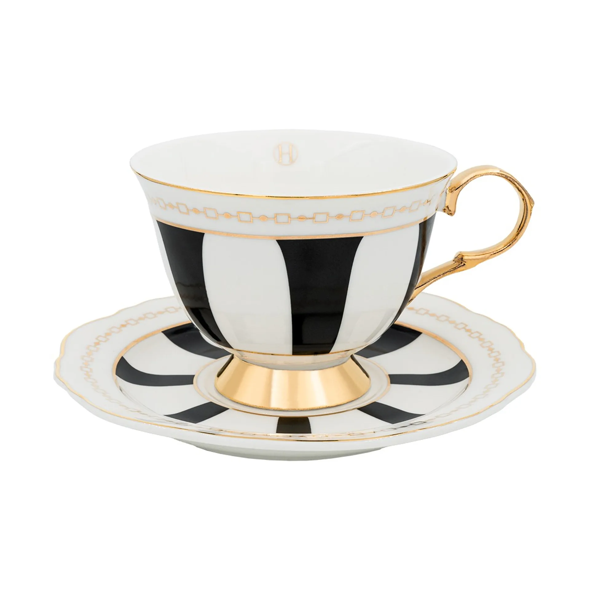 Strisce Nero Tasse, 22cl Hilke Collection