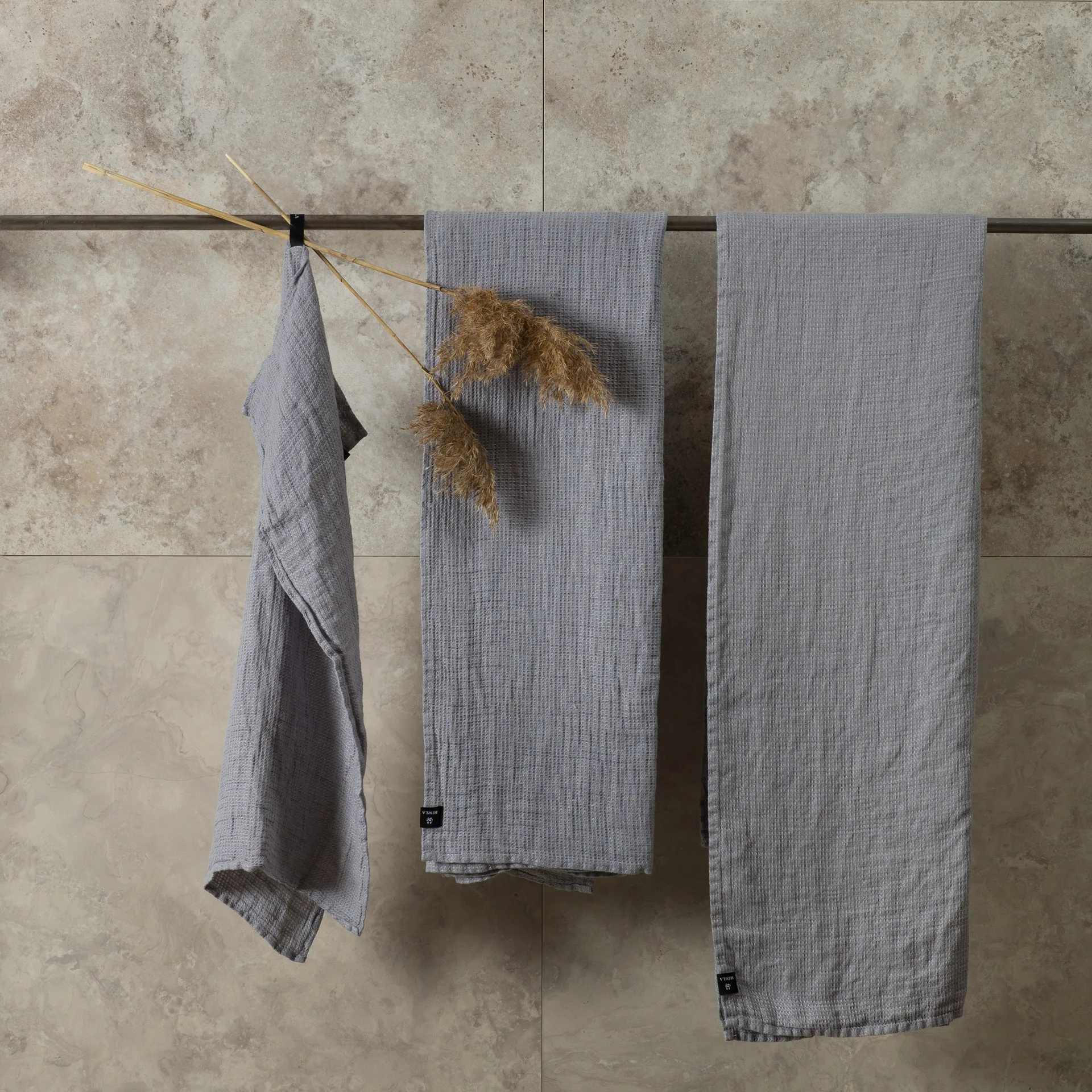 Fresh Laundry Handtuch 2er Pack, Silber Himla
