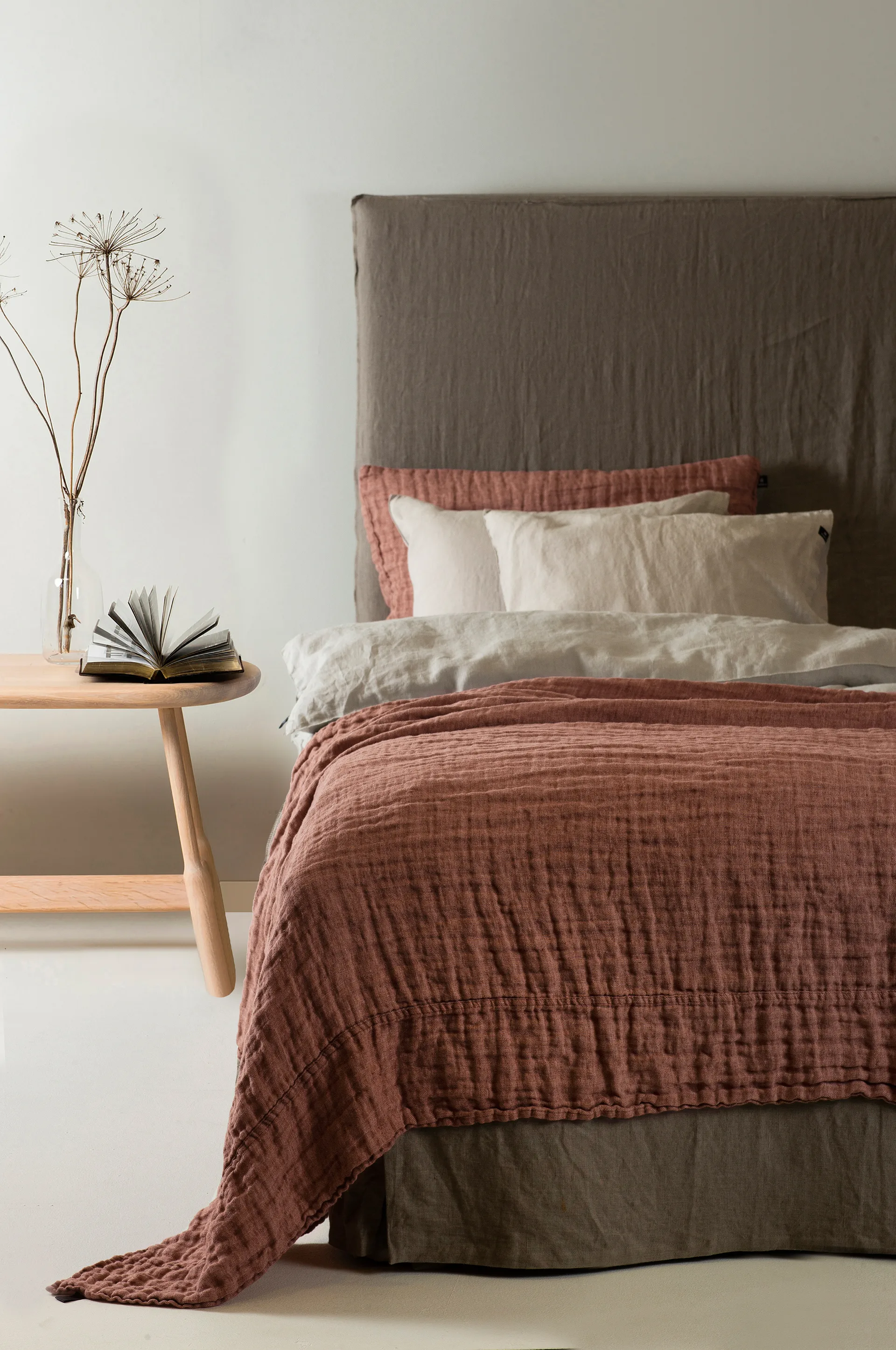 Hannelin Bettüberwurf rust 'n rose (braun), 160 x 260 Himla