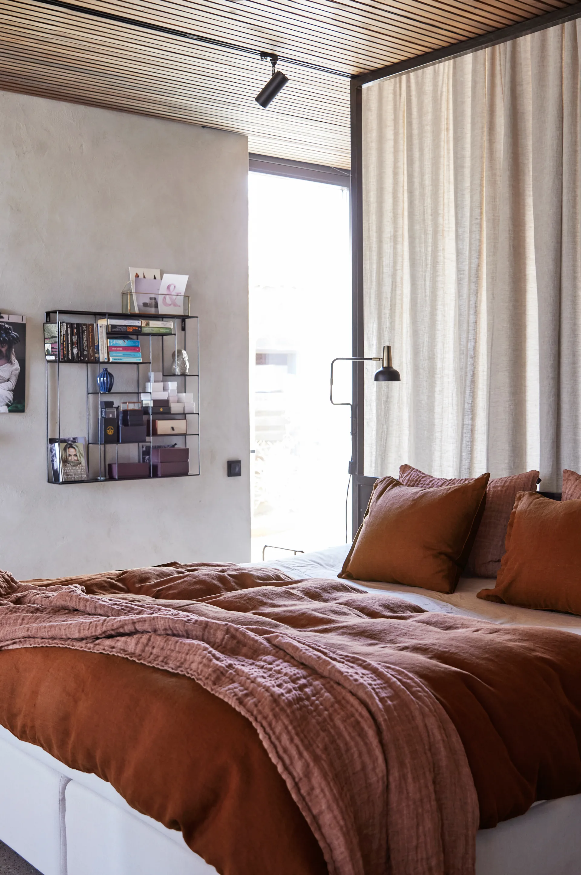 Hannelin Bettüberwurf rust 'n rose (braun), 260 x 260 Himla