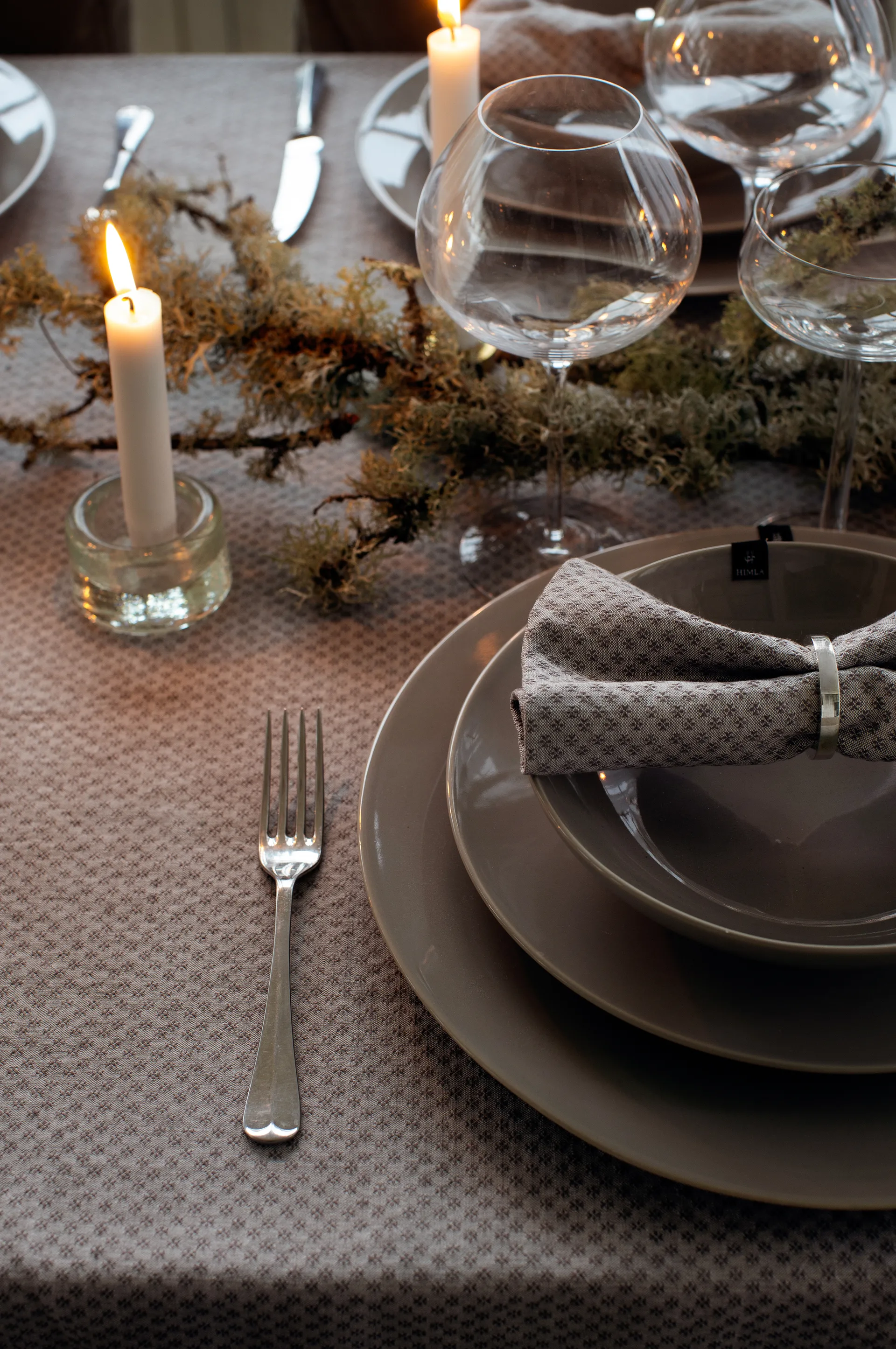 Julia Serviette 45 x 45cm 4er Pack, Pewter (grau) Himla