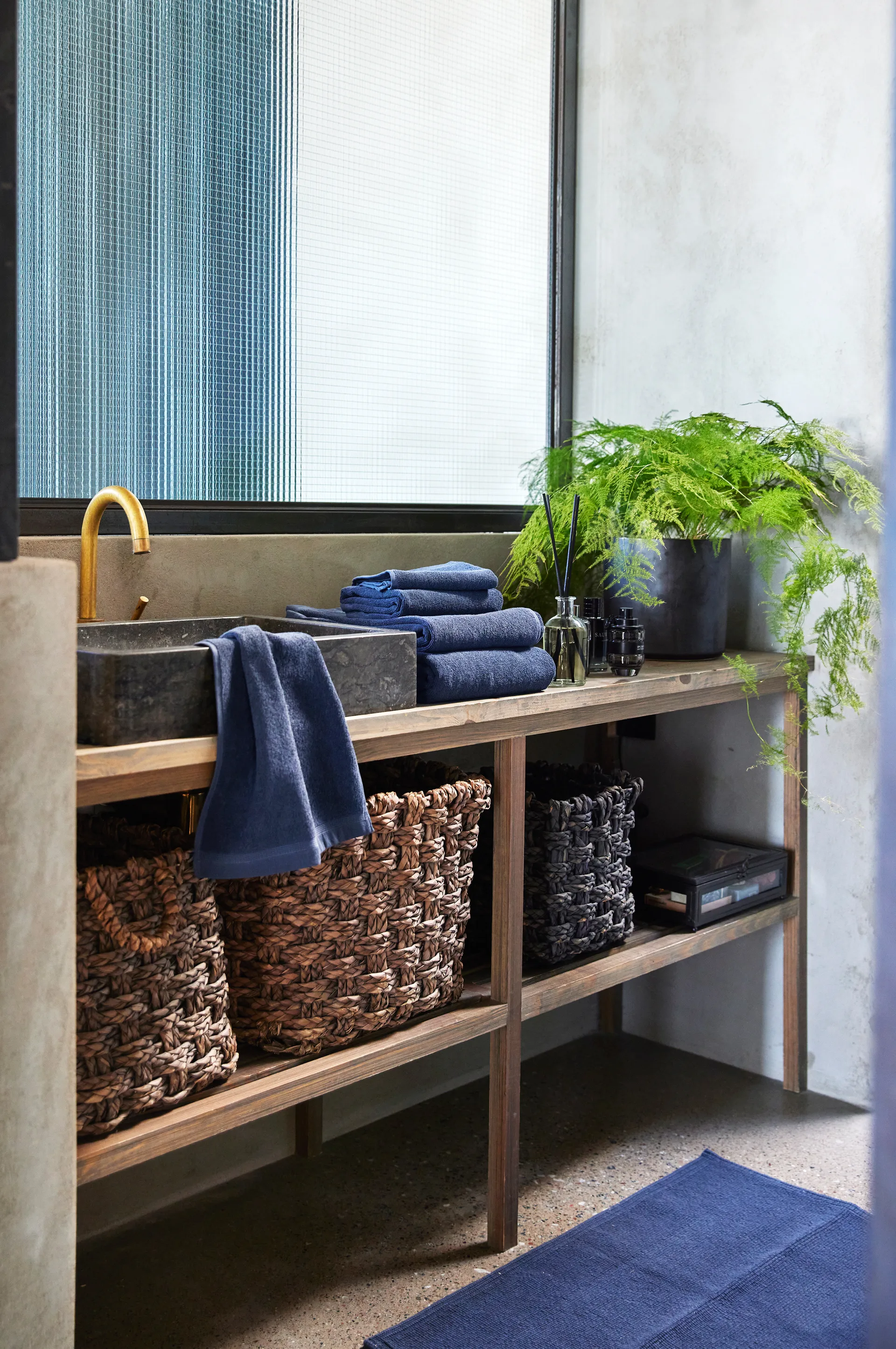 Lina Handtuch indigo, 100 x 150cm Himla