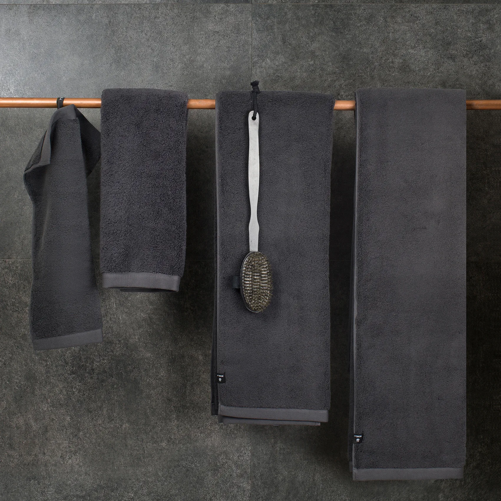 Maxime ökologisches Handtuch slate, 100 x 150cm Himla