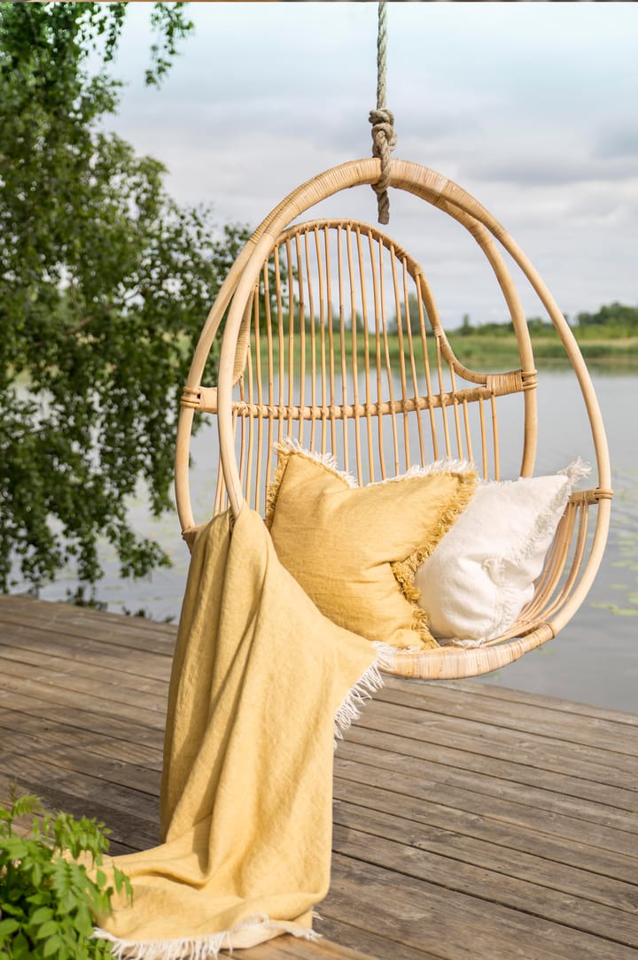 Merlin Leinen Wolldecke 130 x 170cm, Honey (gelb) Himla