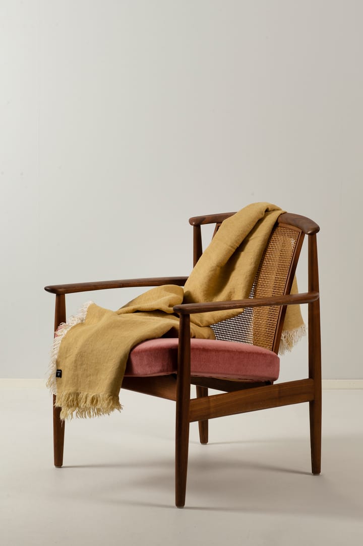 Merlin Leinen Wolldecke 130 x 170cm, Honey (gelb) Himla