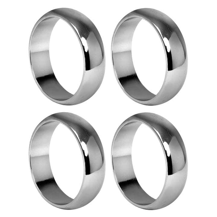 Monaco Serviettenring Ø 4 cm 4er-Pack - Silver - Himla