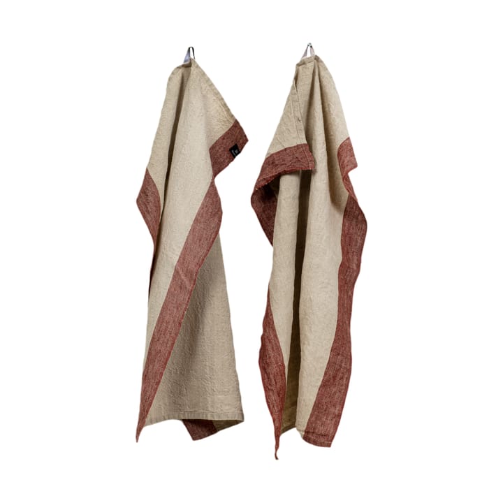 Randolf Geschirrtuch 50 x 70cm 2er Pack, Lingonberry-natural Himla