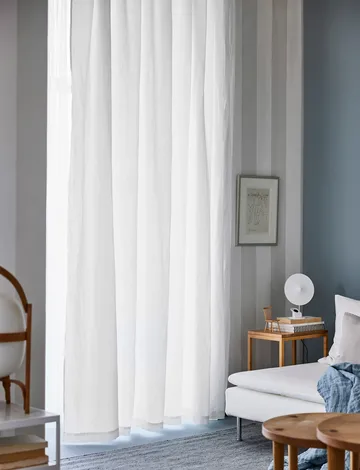 Sunrise Gardine mit Faltenband 280x290 cm - White - Himla
