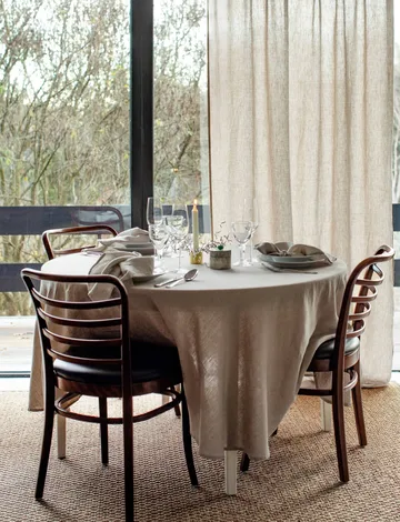 Sunrise runde Leinentischdecke - Vintage (grau), Ø160 cm - Himla