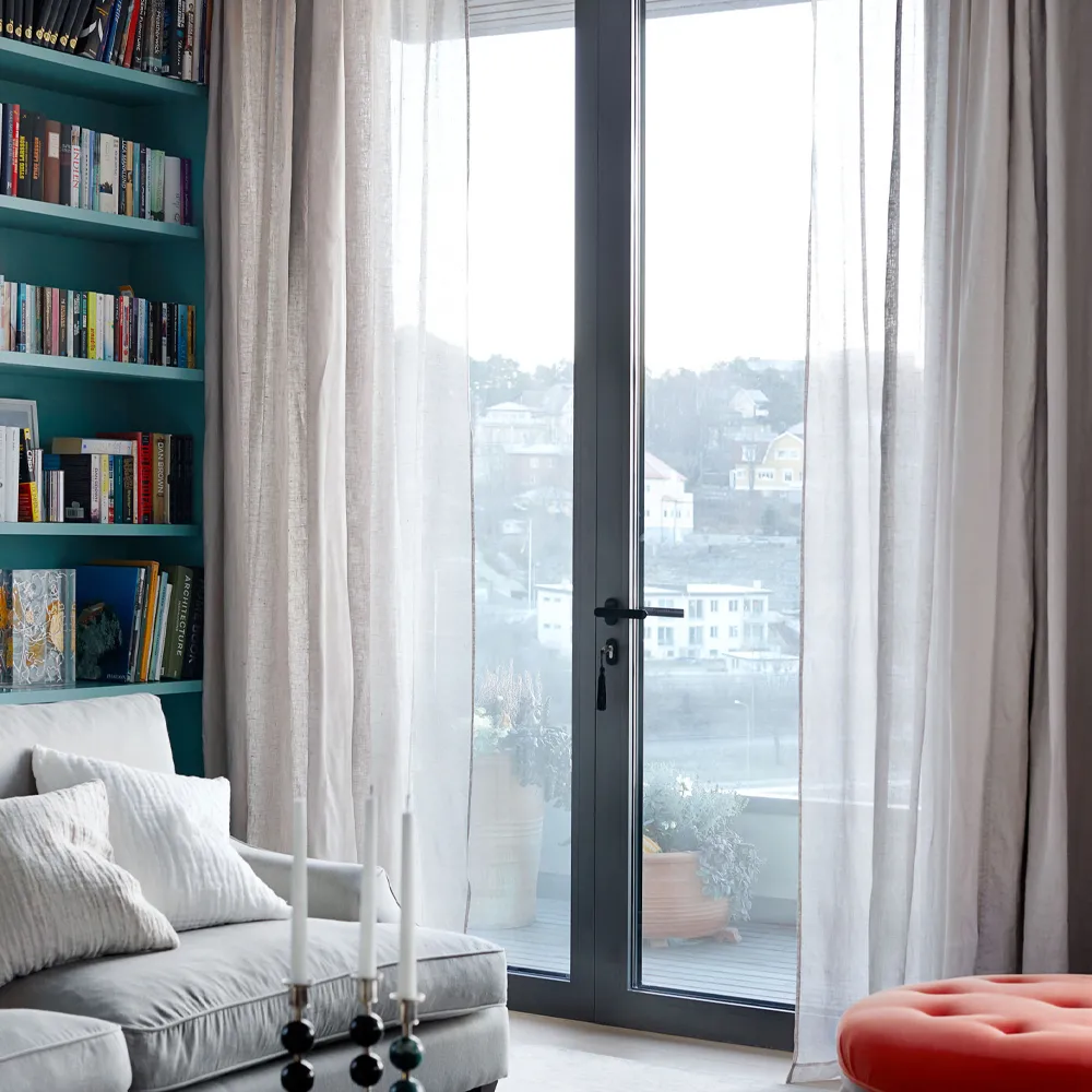 Sunshine Gardine mit Faltenband 140 x 290cm, Ash (grau) Himla