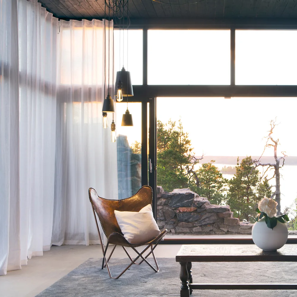 Sunshine Gardine mit Faltenband 140 x 290cm, Weiß Himla