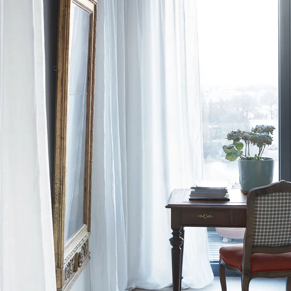 Sunshine Gardine mit Faltenband 140 x 290cm, Weiß Himla