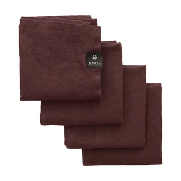 Sunshine Leinenservietten 4er-Pack - Burgunder (Rot) - Himla