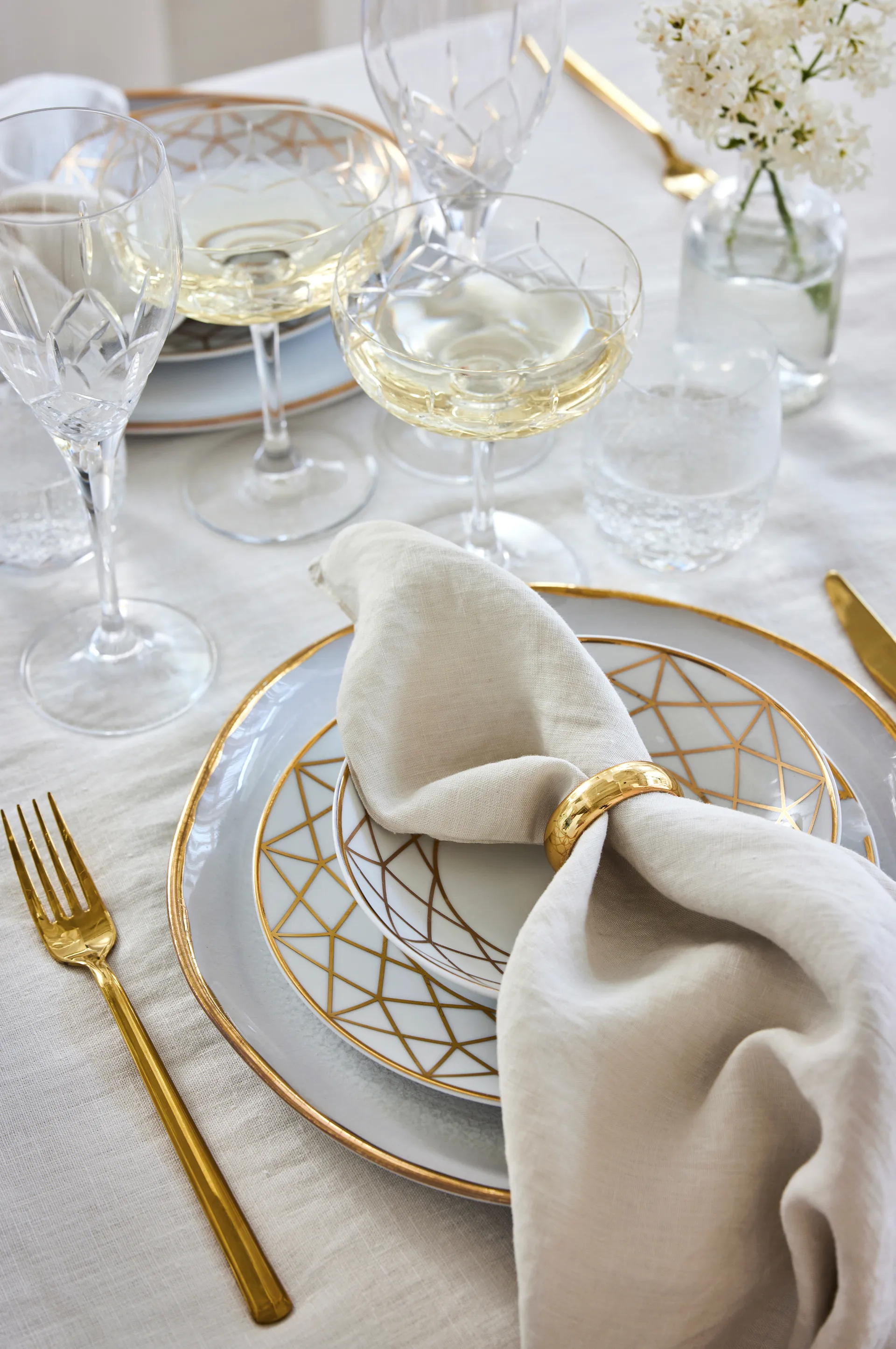 Sunshine Leinenservietten 4er-Pack, Fog (beige) Himla