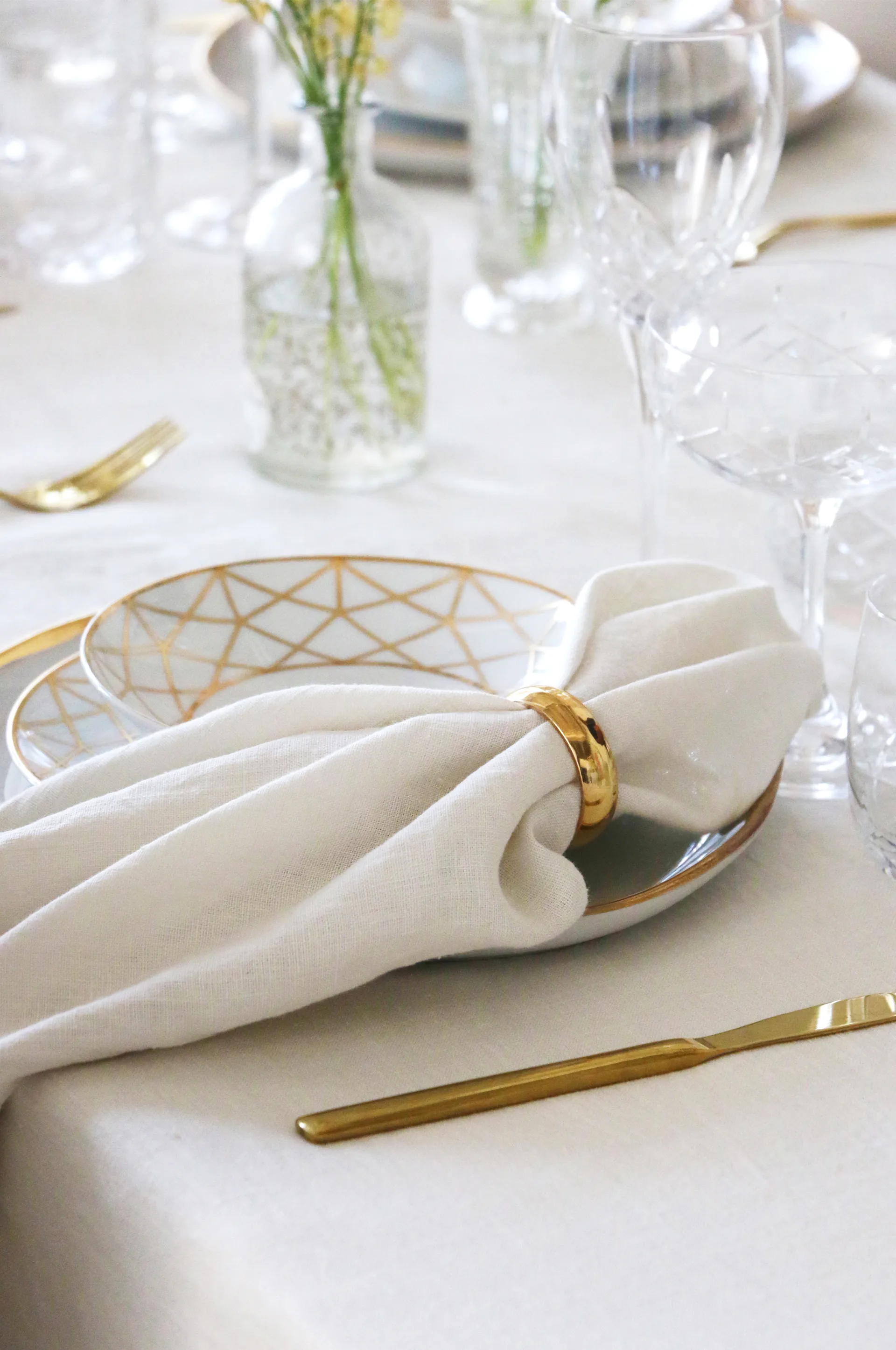 Sunshine Leinenservietten 4er-Pack, Fog (beige) Himla