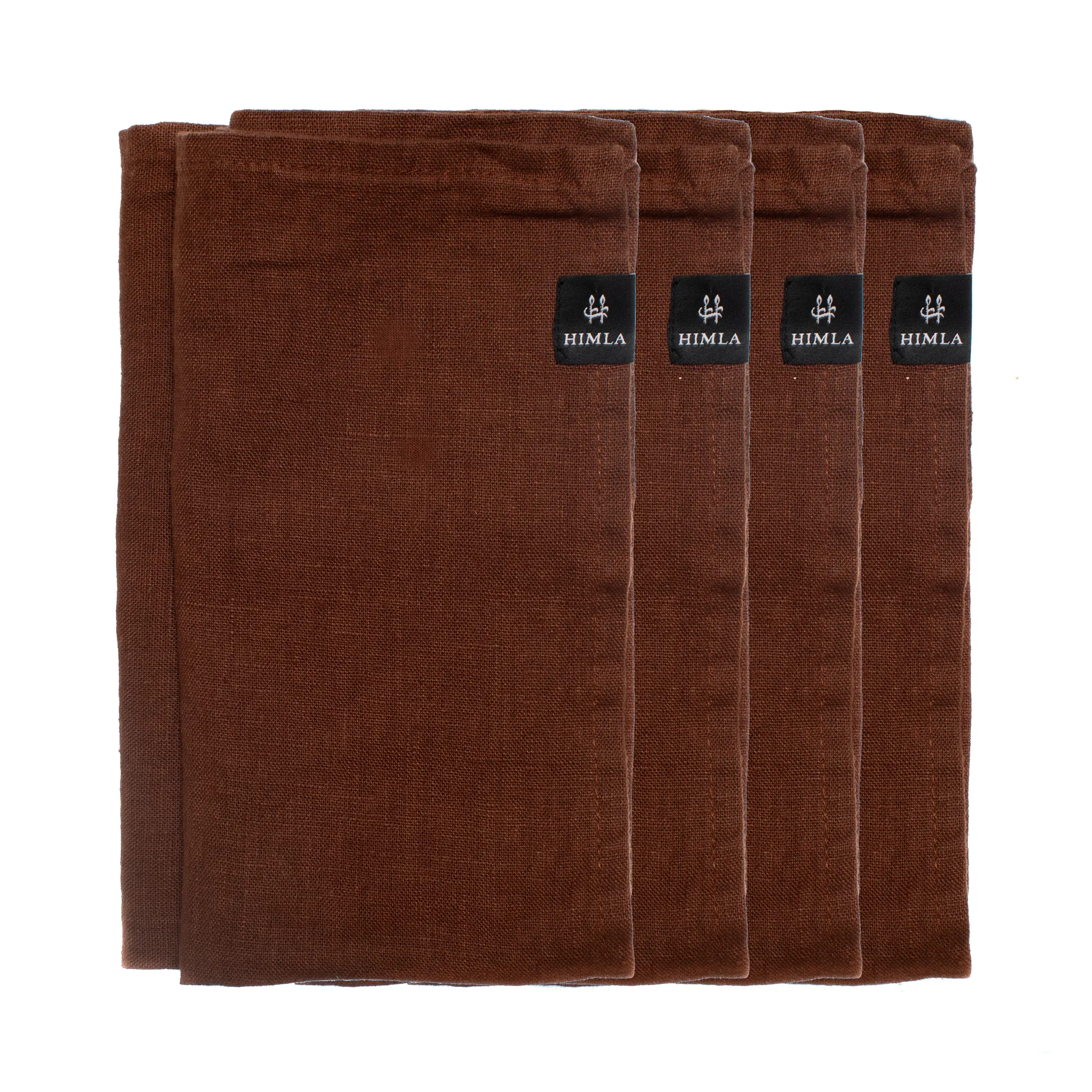 Sunshine Leinenservietten 4er-Pack, Rustique (braun) Himla