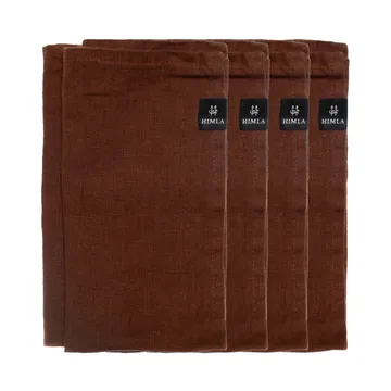 Sunshine Leinenservietten 4er-Pack - Rustique (braun) - Himla
