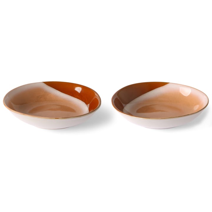 70's Curry Schale 21,7 x 21cm 2er Pack - Hills - HK Living