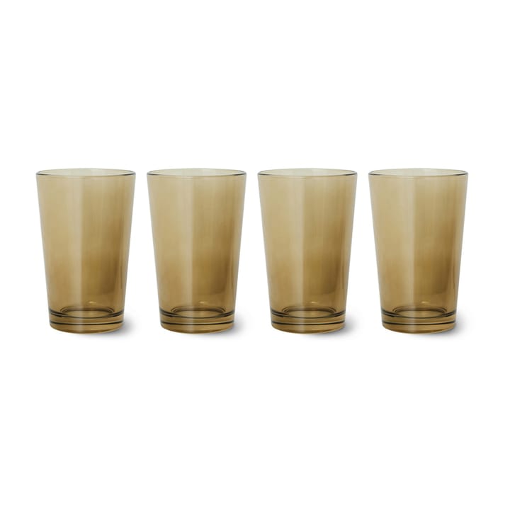70's glassware Teeglas 20 cl 4er Pack - Mud brown - HK Living