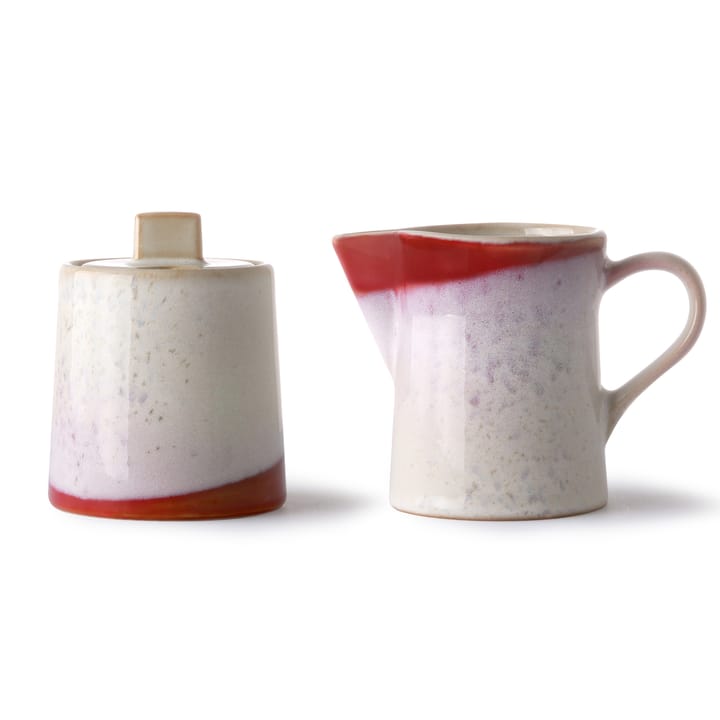 70's Milchkanne und Zuckerschale - Frost - HK Living