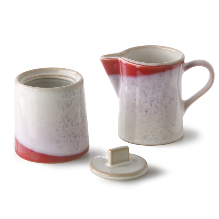 70's Milchkanne und Zuckerschale - Frost - HK Living