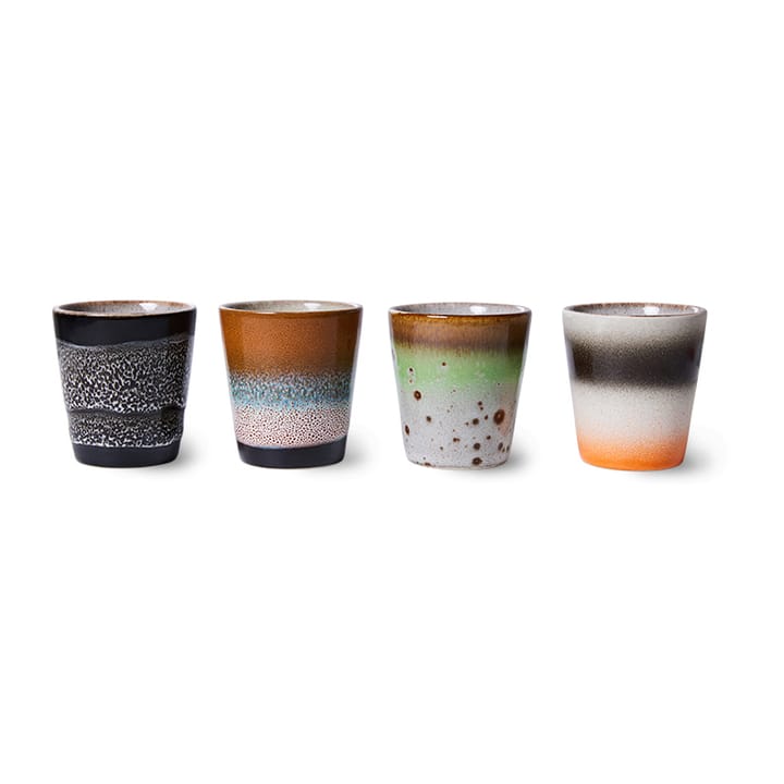 70's ristretto Tasse 4er Pack - Good vibes - HK Living