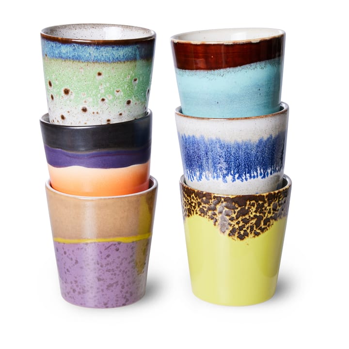 70's Tasse 6er Pack - Multi - HK Living