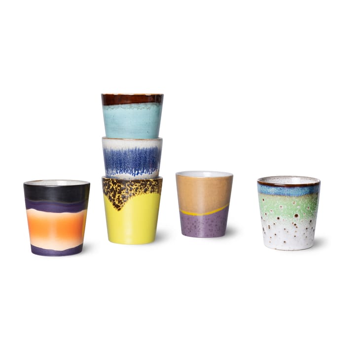 70's Tasse 6er Pack - Multi - HK Living