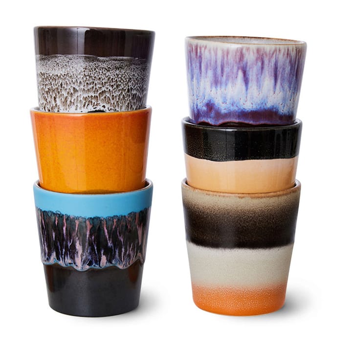 70's Tasse 6er Pack - Stellar - HK Living