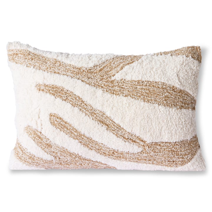 Fluffy Kissen 35 x 55cm - Weiß-beige - HK Living