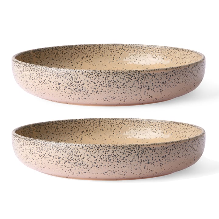 Gradient tiefer Teller Ø21,5cm 2er Pack - Taupe - HK Living