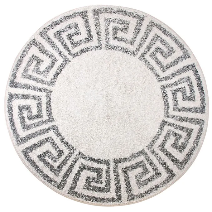 Greek key Badezimmerteppich Ø120cm von HK Living online kaufen bei
