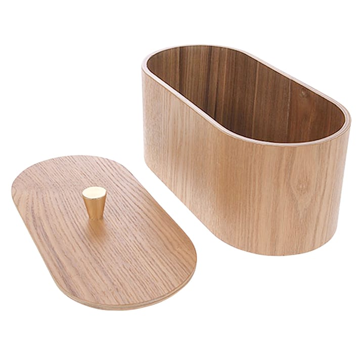 HKliving Holzkiste mit Deckel - Dunkelbraun - HK Living