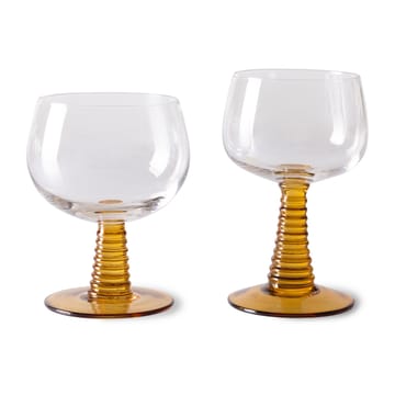 Swirl Weinglas hoch - Ochre - HK Living